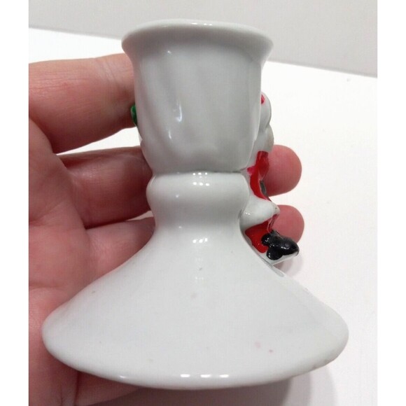 2 Candle Holders Santa Clause Taper Votive Christmas Vintage Taiwan - Picture 11 of 12